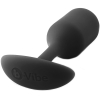 B-vibe Snug Plug 2 Black Silicone Weighted 4.5" Butt Plug