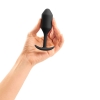 B-vibe Snug Plug 2 Black Silicone Weighted 4.5" Butt Plug