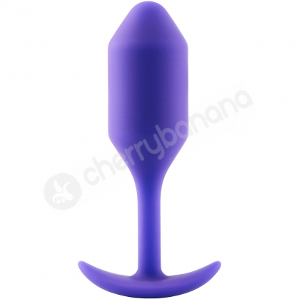 B-Vibe Snug Plug 2 Purple Silicone Weighted 4.5" Butt Plug
