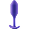 B-Vibe Snug Plug 2 Purple Silicone Weighted 4.5" Butt Plug
