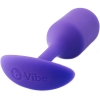 B-Vibe Snug Plug 2 Purple Silicone Weighted 4.5" Butt Plug