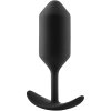 B-vibe Snug Plug 3 Black 5.1" Silicone Weighted Wearable Butt Plug