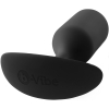 B-vibe Snug Plug 3 Black 5.1" Silicone Weighted Wearable Butt Plug