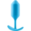 B-Vibe Snug Plug 3 Blue 5.1" Silicone Weighted Wearable Butt Plug