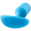 B-Vibe Snug Plug 3 Blue 5.1" Silicone Weighted Wearable Butt Plug