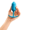 B-Vibe Snug Plug 3 Blue 5.1" Silicone Weighted Wearable Butt Plug