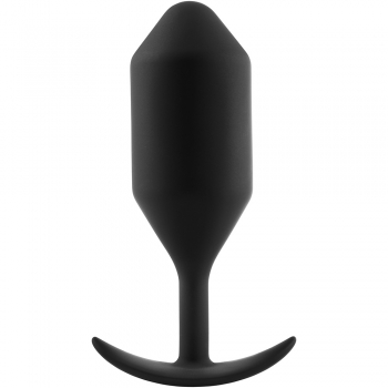 B-vibe Snug Plug 5 Black Large Weighted Wearable Butt Plug