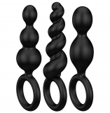 Satisfyer Black Booty Call Butt Plugs 3 Pack