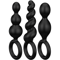 Satisfyer Black Booty Call Butt Plugs 3 Pack