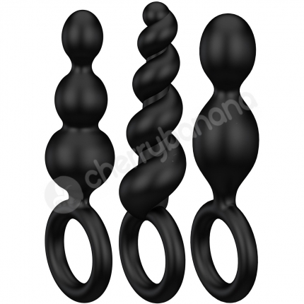 Satisfyer Black Booty Call Butt Plugs 3 Pack