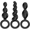 Satisfyer Black Booty Call Butt Plugs 3 Pack
