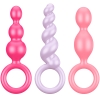 Satisfyer Coloured Booty Call Butt Plugs 3 Pack