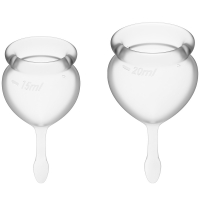 Satisfyer Feel Good Clear Menstrual Cups 2pk