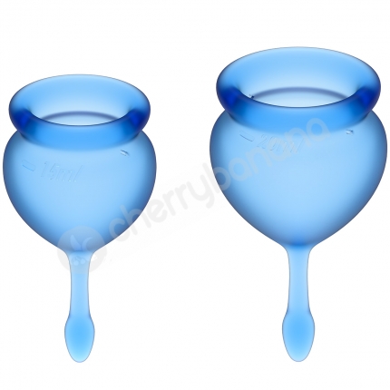 Satisfyer Feel Good Blue Menstrual Cups 2pk Satisfyer Feel Good Blue Menstrual Cups 2pk