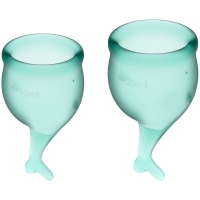 Satisfyer Feel Secure Green Menstrual Cups 2pk