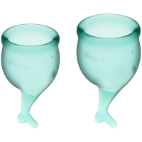 Satisfyer Feel Secure Green Menstrual Cups 2pk