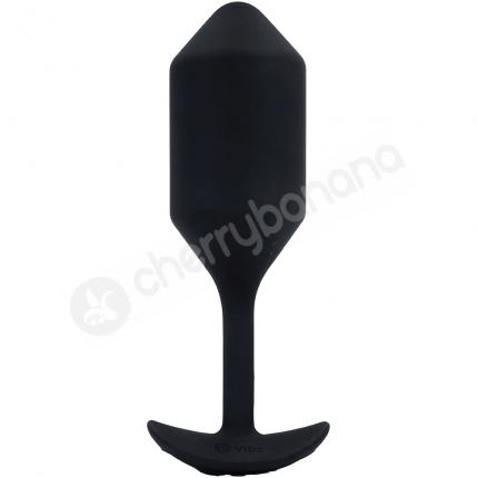 B-Vibe Vibrating Snug Plug XL 6.4" Black Weighted Silicone Butt Plug