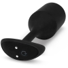 B-Vibe Vibrating Snug Plug XL 6.4" Black Weighted Silicone Butt Plug