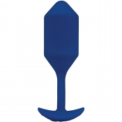 B-Vibe Vibrating Snug Plug XL 6.4" Blue Weighted Silicone Butt Plug