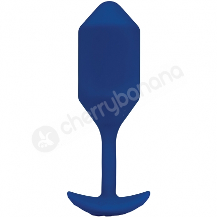 B-Vibe Vibrating Snug Plug XL 6.4" Blue Weighted Silicone Butt Plug