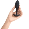 B-Vibe Vibrating Snug Plug Medium Black Weighted Silicone Butt Plug