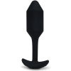 B-Vibe Vibrating Snug Plug Medium Black Weighted Silicone Butt Plug