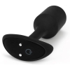 B-Vibe Vibrating Snug Plug Medium Black Weighted Silicone Butt Plug