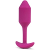 B-Vibe Vibrating Snug Plug Medium Purple Weighted Silicone Butt Plug