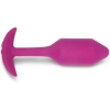 B-Vibe Vibrating Snug Plug Medium Purple Weighted Silicone Butt Plug