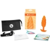 B-Vibe Zoe Ligon Collection Orange Swirl Texture Vibrating Anal Plug