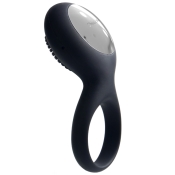 Svakom Tyler Black Soft Silicone Vibrating Couples Cock Ring With Clitoral Stimulation