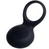 Svakom Tyler Black Soft Silicone Vibrating Couples Cock Ring With Clitoral Stimulation