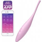 Satisfyer Twirling Joy Pink App Controlled Vibrating Clitoral Stimulator