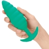 B-Vibe Zoe Ligon Collection Green Twist Ribbed Texture Vibrating Anal Plug