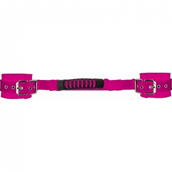 Ouch! Pink Adjustable Leather Handcuffs