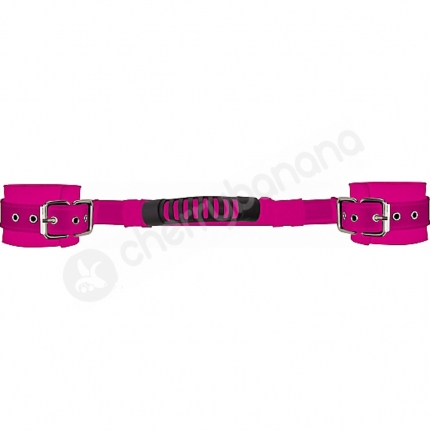 Ouch! Pink Adjustable Leather Handcuffs
