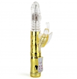 Cherry Banana Butterfly Lover Thrusting 42 Function Rechargeable Gold Vibrator