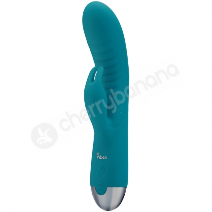 Viben Alluring Blue 8 Function Come Hither Motion Rabbit Vibrator