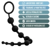 Anal Adventures Platinum 10 Silicone Black Anal Beads With Pull Ring