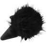 Anal Adventures Platinum Silicone Black Rabbit Faux Fur Tail Butt Plug