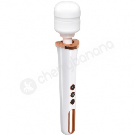 Adam & Eve Rechargeable Magic Rose Gold/White 33cm Massager Vibrator Adam & Eve Rechargeable Magic Rose Gold/White 33cm Massager Vibrator