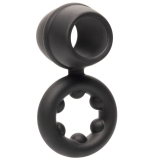 Alpha Liquid Silicone Dual Magnum Cock Ring With Built-In Scrotum Ring