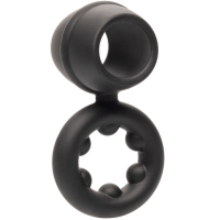 Alpha Liquid Silicone Dual Magnum Cock Ring With Built-In Scrotum Ring