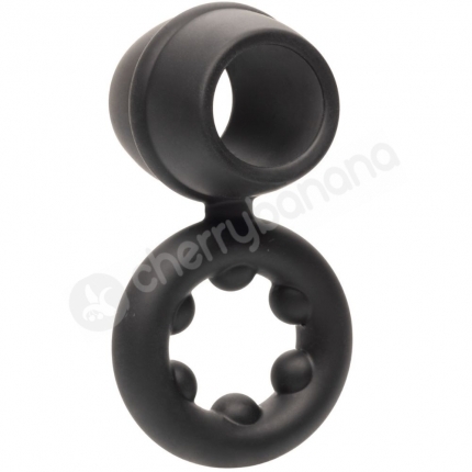 Alpha Liquid Silicone Dual Magnum Cock Ring With Built-In Scrotum Ring