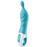 Satisfyer A-Mazing 2 Teal Silicone Ribbed A-Spot Stimulation Vibrator