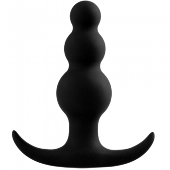 Anal Adventures Platinum Silicone 3" Beaded Butt Plug
