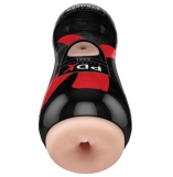 PDX Elite Vibrating Anal Fanta Flesh Mouth Stroker