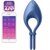 Satisfyer Bullseye Blue App Controlled Adjustable Vibrating Cockring