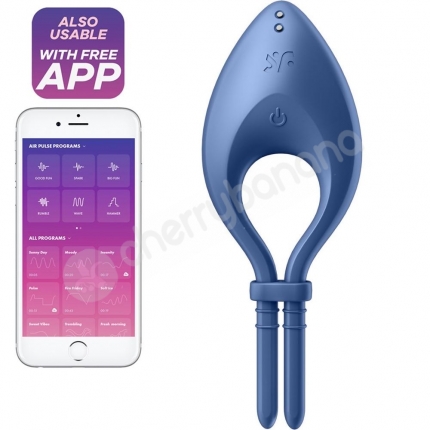 Satisfyer Bullseye Blue App Controlled Adjustable Vibrating Cockring