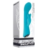 Evolved Aqua Bunny Blue Dual Orgasm Bendable Shaft Rabbit Vibrator 